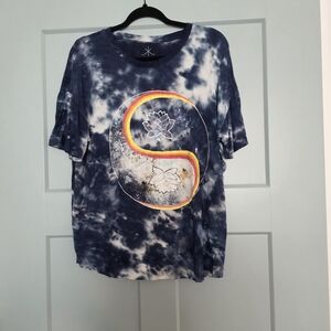 Life Clothing Co Tie Dye Yin Yang Lotus Graphic Tee XL
